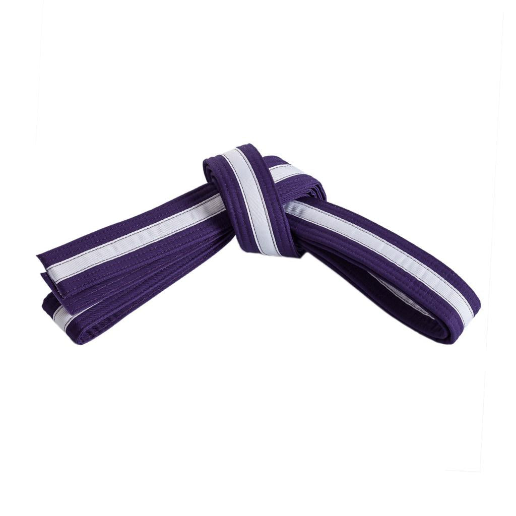 Double Wrap White Striped Belt