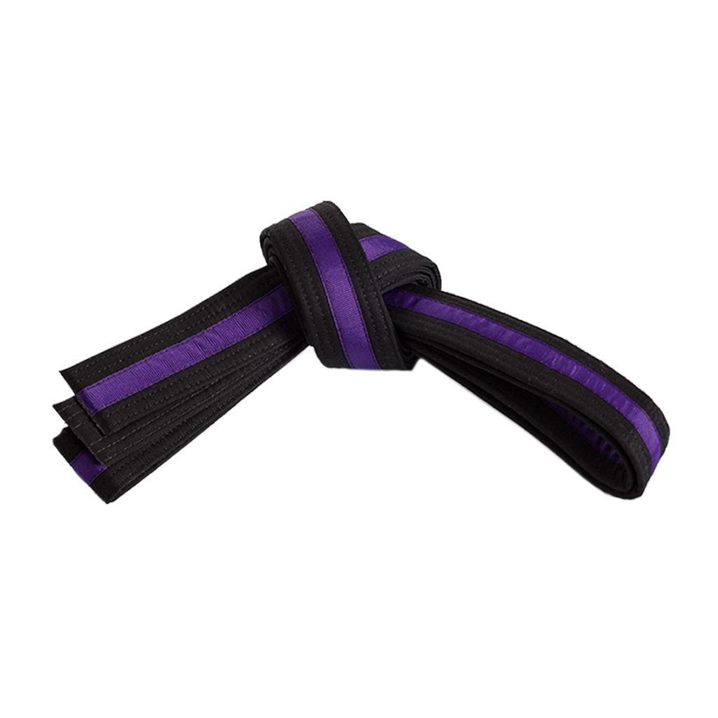 Double Wrap Striped Black Belt