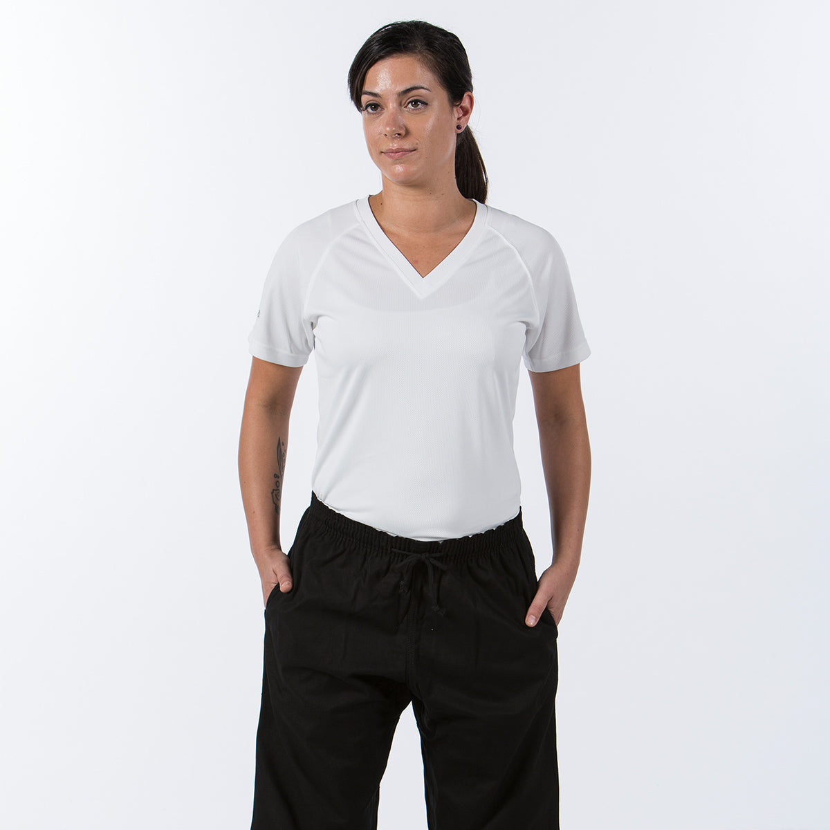 10 oz. Middleweight Brushed Cotton Elastic Waist Pants (Black)