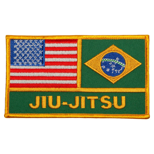 USA/Brazil Jiu-Jitsu BJJ Flags Patch