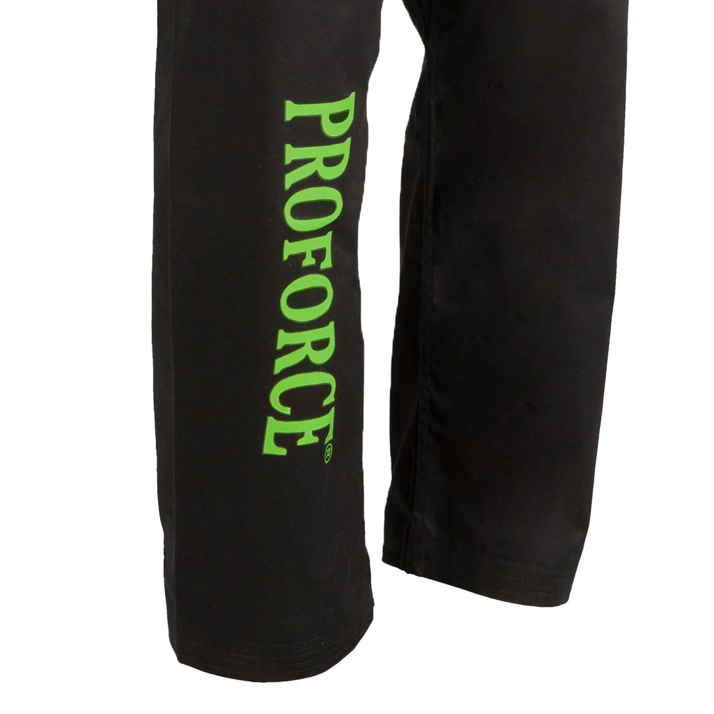ProForce Sport® 8 oz. Combat Pants - Black w/ Neon Green