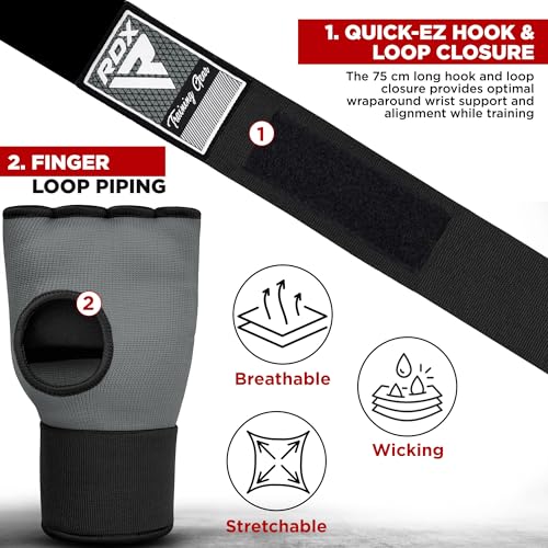 RDX IS Gel Padded Inner Gloves Hook & Loop Wrist Strap for Knuckle Protection OEKO-TEX® Standard 100 certified