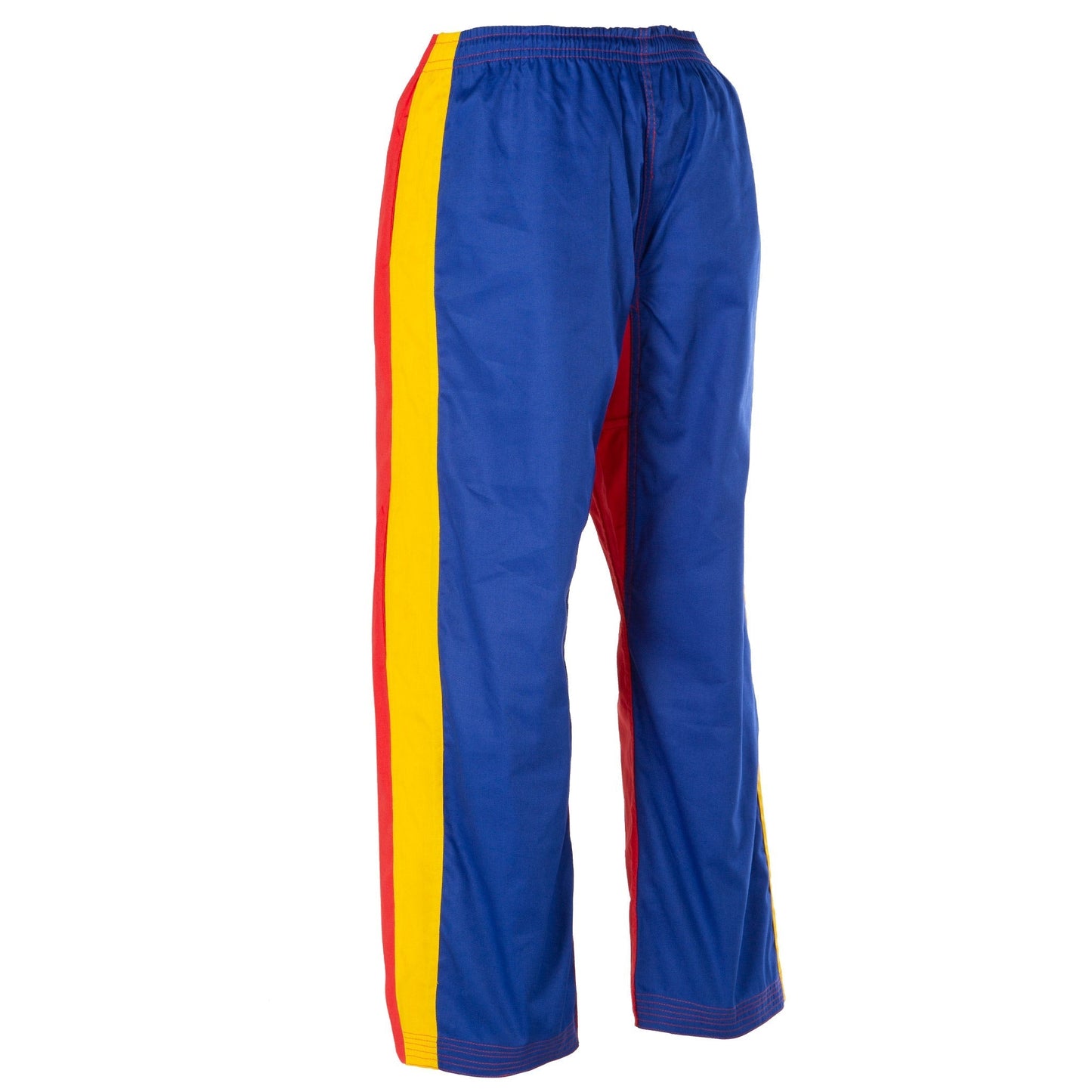 ProForce Sport® Demo Karate Pants Red & Blue w/Yellow Stripe