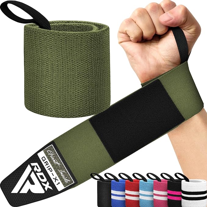 RDX W3 IPL USPA Approved Powerlifting Wrist Support Wraps with Thumb Loops OEKO-TEX Standard 100 certified