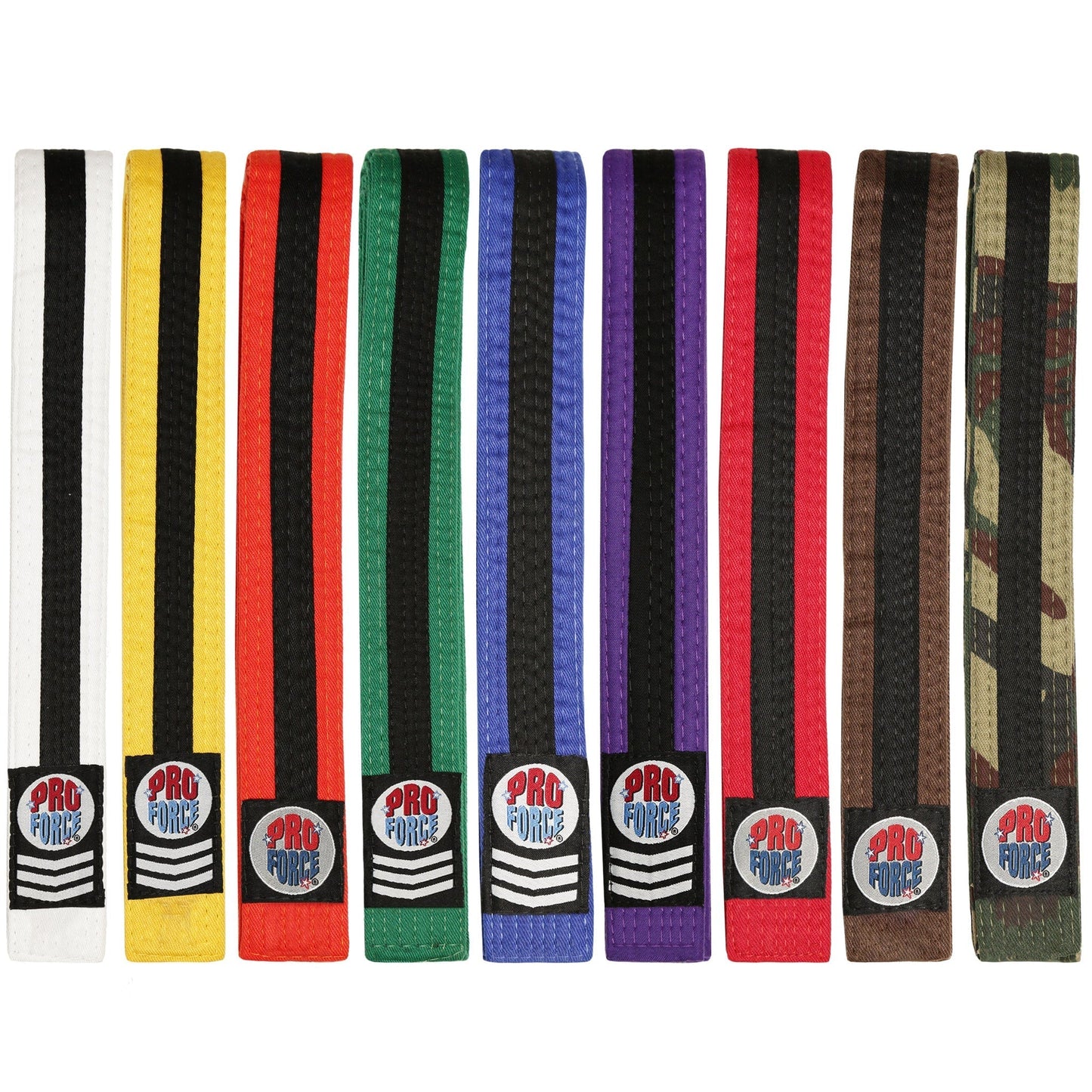 ProForce® II 1.5" Double Wrap Black Stripe Karate Belt