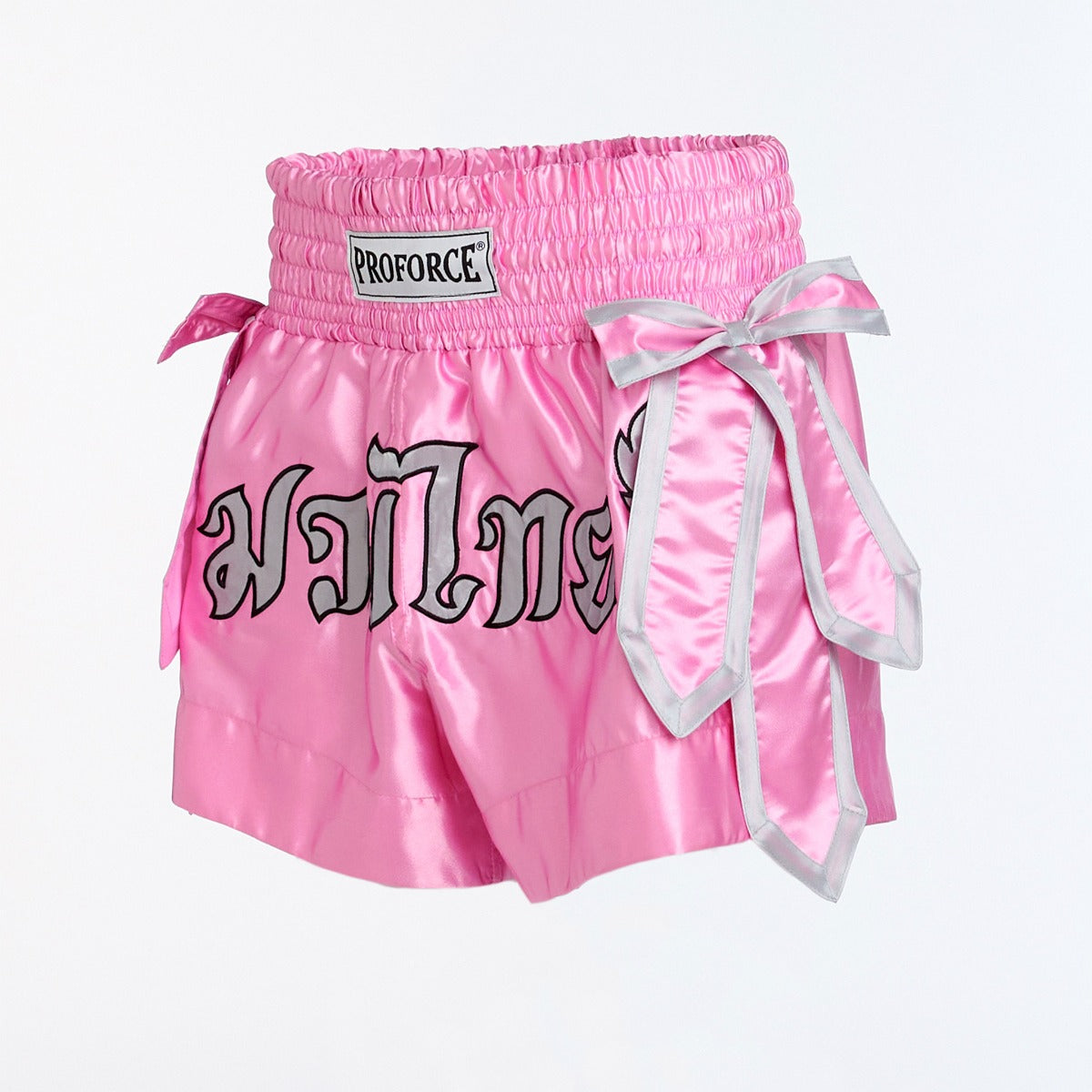 ProForce Sport® Angel Wing Muay Thai Shorts w/Pink Bows
