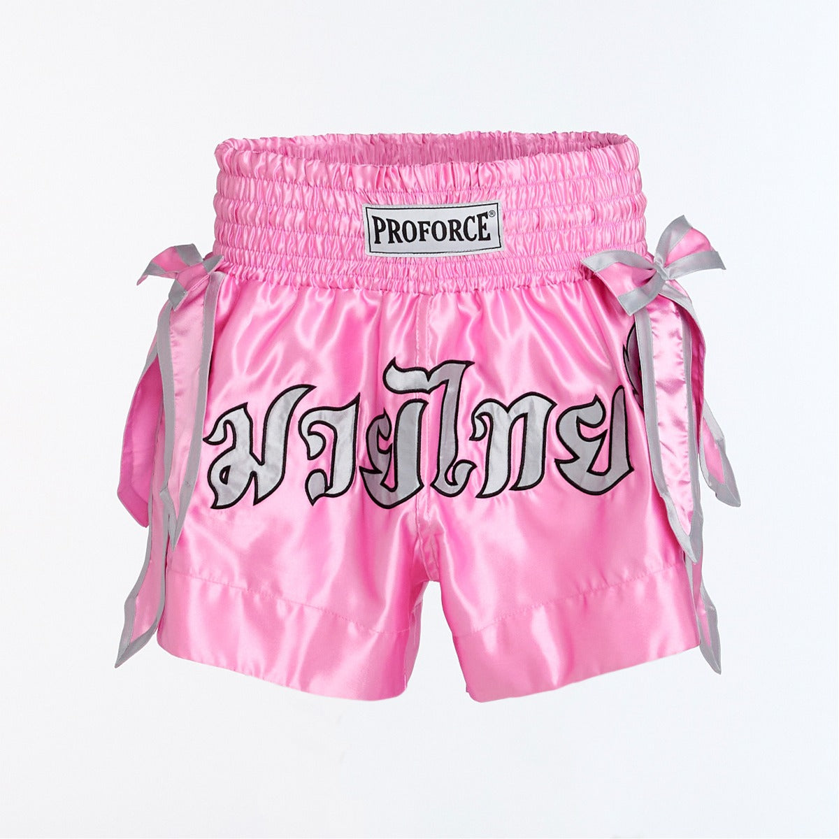 ProForce Sport® Angel Wing Muay Thai Shorts w/Pink Bows
