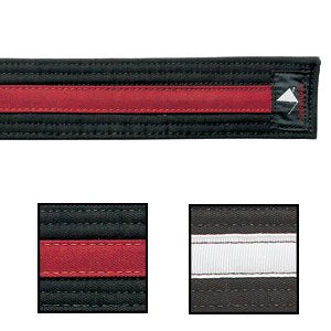 Double Wrap Deluxe Striped Black Belt