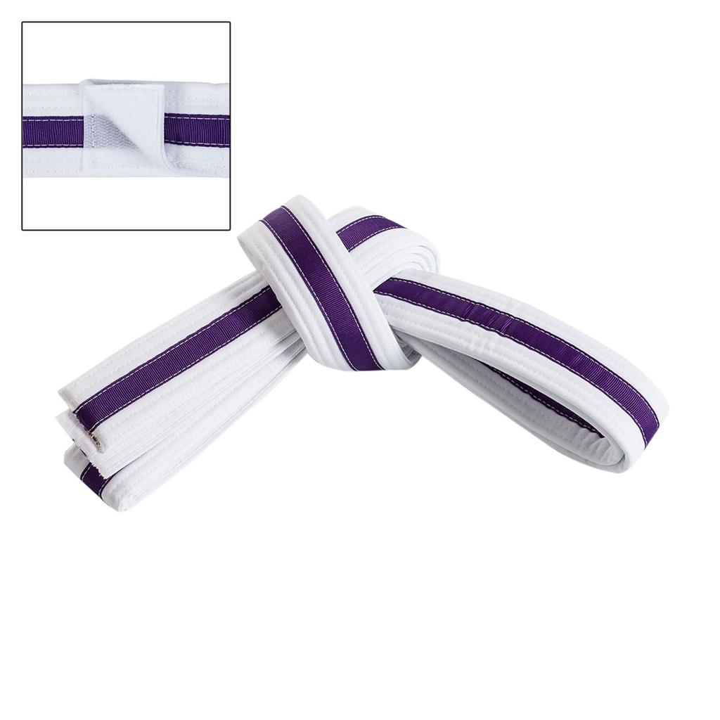 Adjustable Striped White Belt