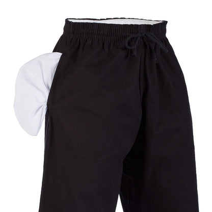 10 oz. Middleweight Brushed Cotton Elastic Waist Pants (Black)