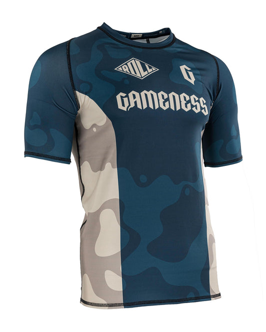 Gameness Mens Short Sleeved Meeting Of The Waters Rashguard
