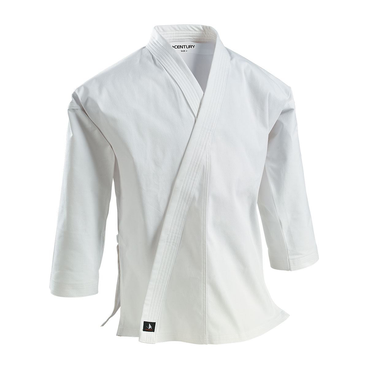 12 oz. Heavyweight Brushed Cotton Uniform front closup picture of white jackent only
