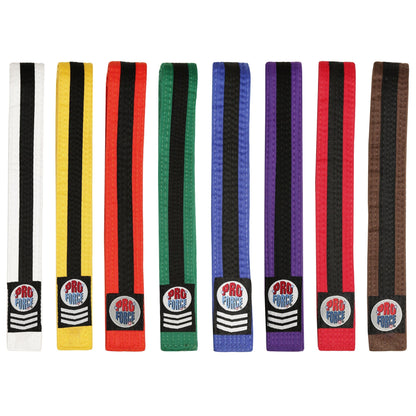 ProForce® III 1.75" Double Wrap Black Stripe Karate Belt