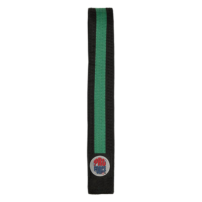ProForce® II 1.5" Double Wrap Color Striped Black Karate Belt