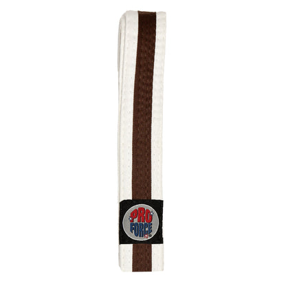 ProForce® II 1.5" Single Wrap Color Striped White Karate Belt