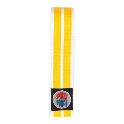 ProForce® 1.75'' Single Wrap 2 Stripe White Karate Belt