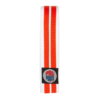 ProForce® 1.75'' Single Wrap 2 Stripe White Karate Belt