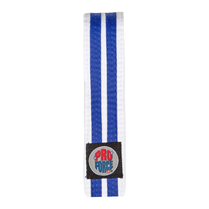 ProForce® 1.75'' Single Wrap 2 Stripe White Karate Belt