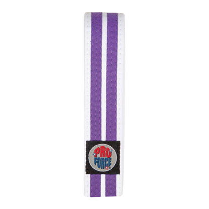 ProForce® 1.75'' Single Wrap 2 Stripe White Karate Belt