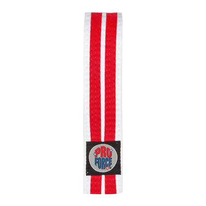 ProForce® 1.75'' Single Wrap 2 Stripe White Karate Belt