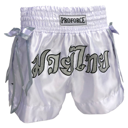 ProForce Sport® Angel Wing Muay Thai Shorts - w/ White Bows