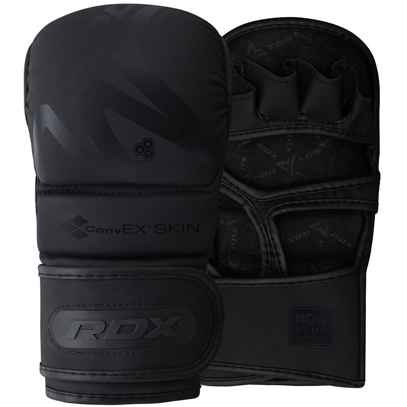 RDX T15 NOIR HYBRID MMA GRAPPLING GLOVES WITH BEST KNUCKLE PROTECTION